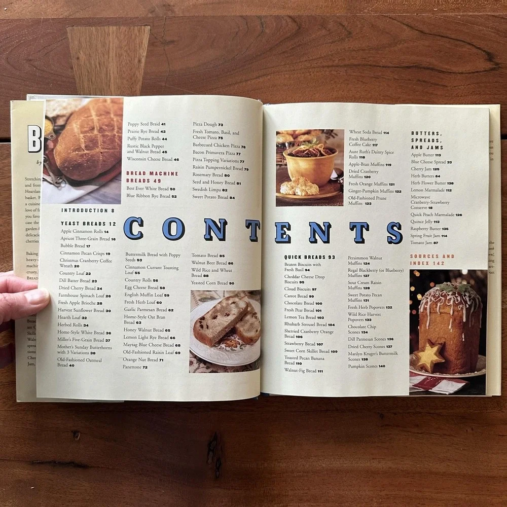 Vintage Lot 2 Cookbooks Bread Pastry Heartland Cooking Bernard Clayton‎ Books